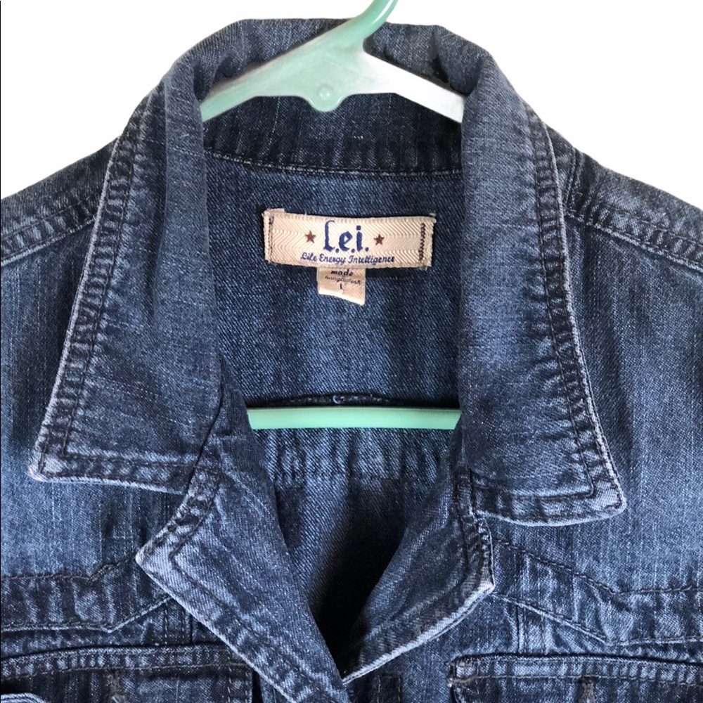Juniors LEI Jean Jacket Size Large - Picture 2 of 6